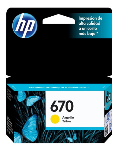 Tinta Hp 670 Yellow Original