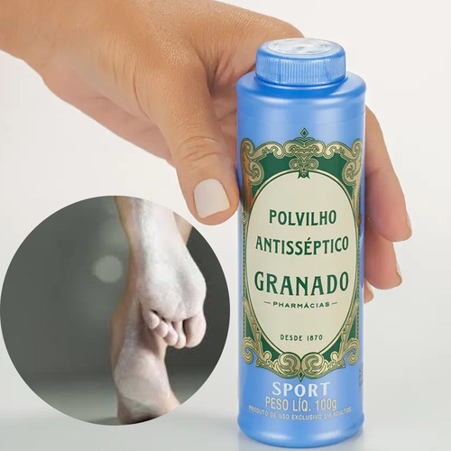 Kit Spray + Polvilho Pés E Tênis Antisséptico Granado 100ml