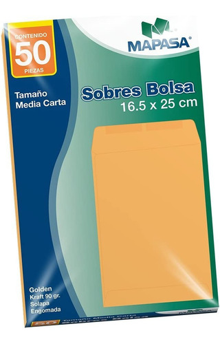 Sobre Bolsa Mapasa Panuco 1/2 Cta 10 Bolsas C/50 C/u Ia0 /vc