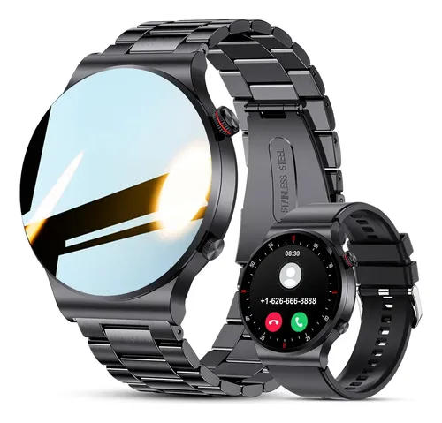 Relógio Inteligente Homem Smartwatch Esporte Negócio Chamada com tela HD de 1,39" e chamadas Bluetooth, monitor de frequência cardíaca/sono, mais de 100 modos esportivos, compatível com Android e iOS