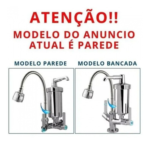 Torneira Gourmet Cozinha Com Filtro Metal De Parede
