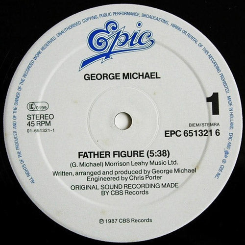 Imagen 2 de 2 de George Michael Father Figure (vinilo Usado) (vg+) Box 16