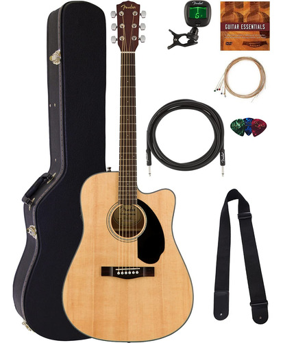 Conjunto Guitarra Ac Ustica Fender Cd-60.