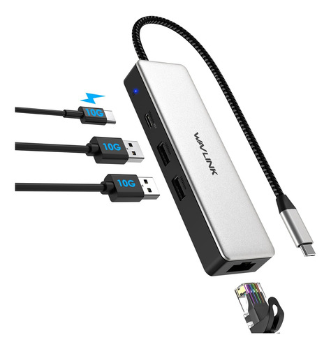 Wavlink Adaptador Usb C A Ethernet De 2,5 Gbps Con Carga Pd