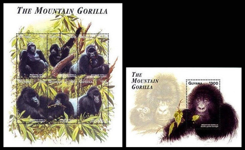 Fauna - Gorilas - Guyana - Hojita + Block Mint