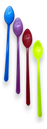 25cucharas Colores Refresquera Plástico Grueso Reutilizables