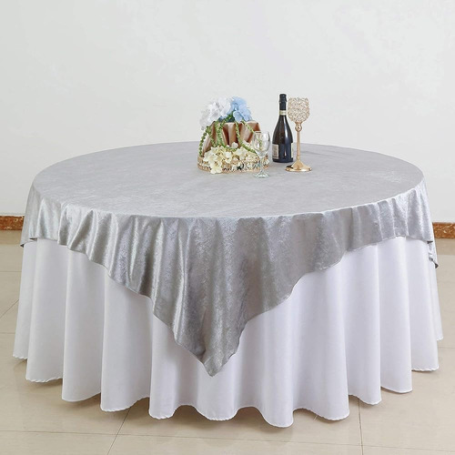 Lugar De La Boda Tienda Velvet Square Table Overlay - 72 X