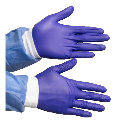 Guante Nitrilo Ambiderm Azul Cobalto Paq Con 100 Pzas