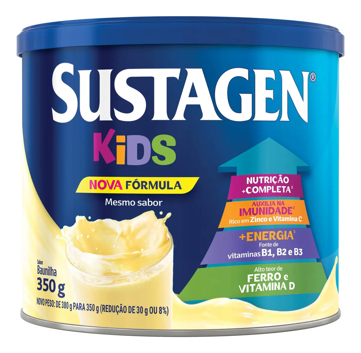 Complemento Alimentar Sustagen Kids Baunilha 350g Lata