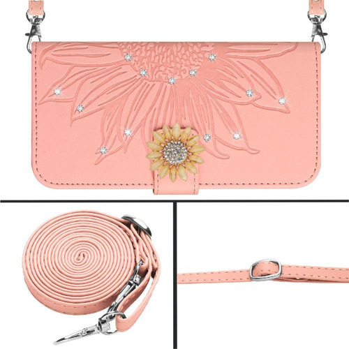 Funda For Xiaomi Redmi 14c Con Un Largo Cordón De Cuero