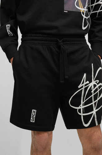 Shorts Para Hombre Hugo Relaxed Fit Diseño Urbano Moderno