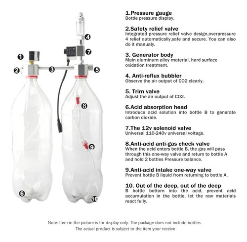 . Acuario Diy Sistema Generador De Co2 Kit Sistema