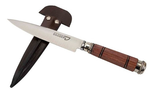 Cuchillo Artesanal Octogonal Doble Virola Alpaca A.inox 14cm