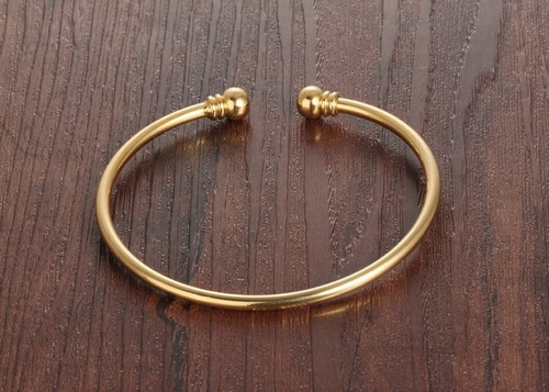 Imagen 5 de 5 de Pulsera De Chapa De Oro - 1165