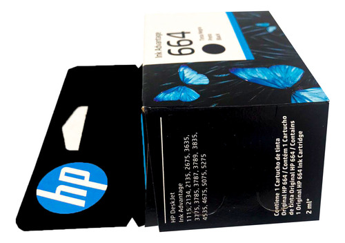 Cartucho De Tinta Hp 664 Negra, Original, 1 Pza.