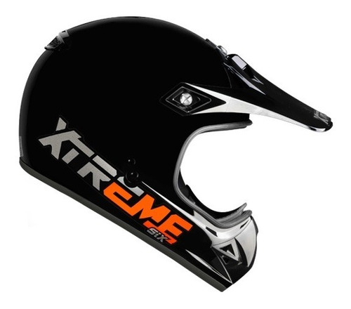 Capacete Cross/trilha Ebf New Six Extreme Preto/laranja-60