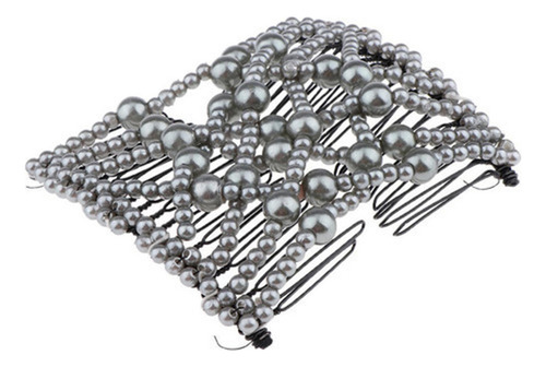 A Perlas Elásticas Mágicas Peinetas De Pelo Dobles Clips Bun