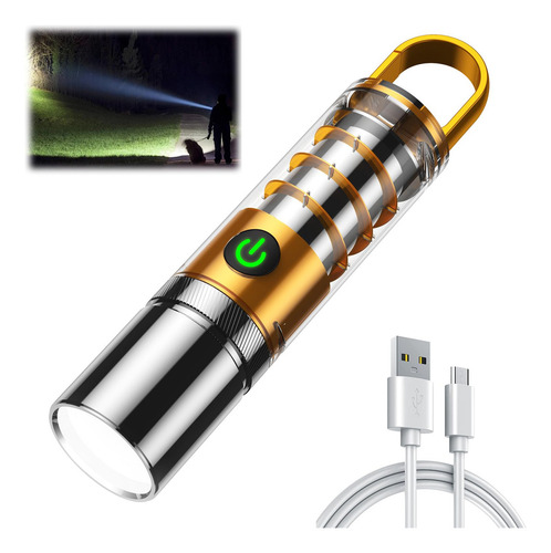 Linterna Led Recargable 30000 Lúmenes Usb C Ews