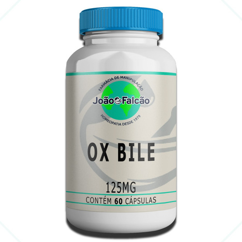 Ox Bile 125mg - 60 Cápsulas Gastrorresistentes Sabor Sem Sabor