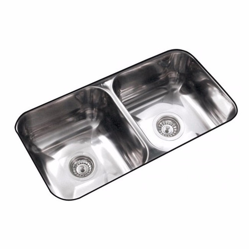 Pileta De Cocina Bacha Johnson Acero C37/18 Doble Bajomesada