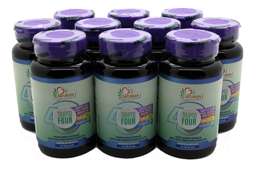 Triptofano Com Vitaminas 1000mg 60 Capsulas 10 Potes