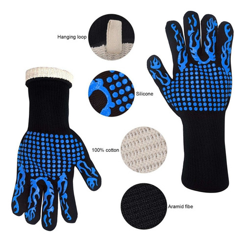 Guantes De Barbacoa Cocina Horno Resistentes Al Calor 1 Par