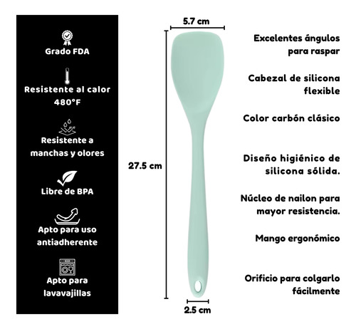 Set 2 Cucharas Ensaladeras Silicona Cocina Antiadherentes