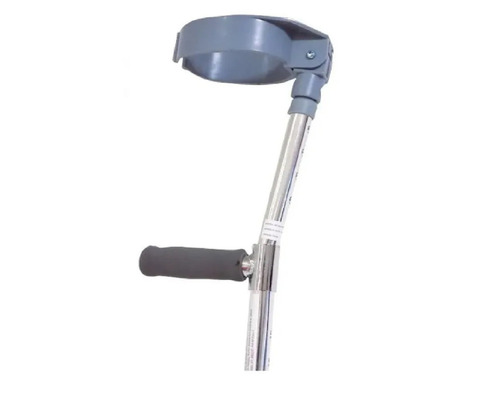 Imagen 5 de 5 de Baston Canadiense Ortopedico Reforzado Aluminio Regulable Color Plateado