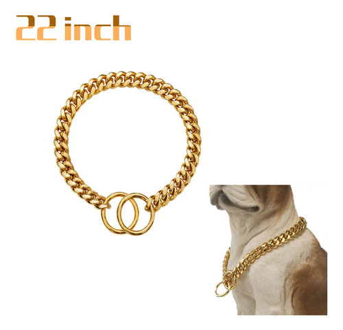 Collar De Acero Inoxidable Para Perro Pitbull De 20 Pulgadas