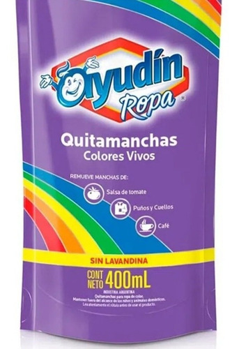 Quitamanchas Ayudín Colores Vivos Sin Lavandina 400 Ml