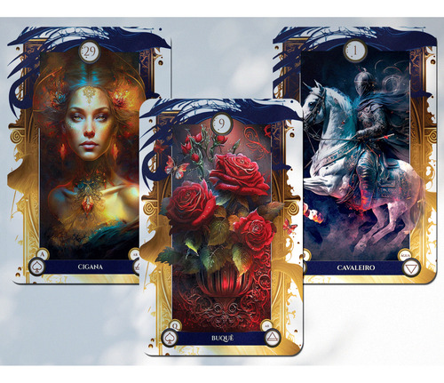 Kit 2 Tarot Baralho Cigano E Tarô Dos Sonhos Plastificados