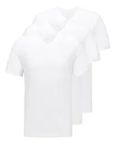 Comprar Camisas Hugo Boss Cuello V 3 Pack Blanco Para Men Original