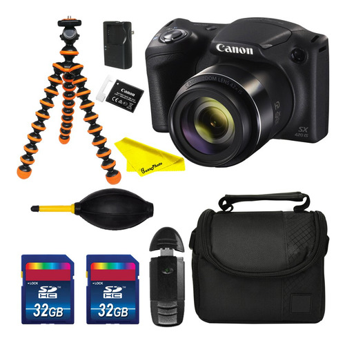 Canon Powershot Sx420 Is Camara Digital Negro + Buzz Pro Kit