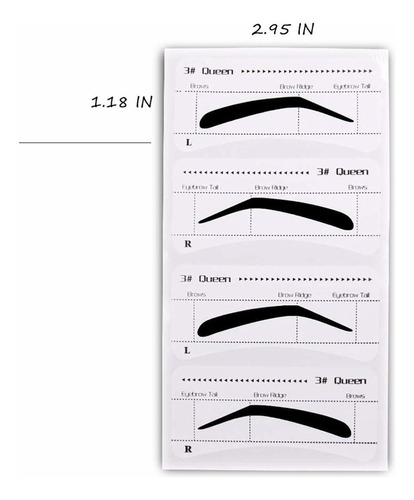 Juego De Plantillas De Cejas Con Pegatinas En Forma De Cejas