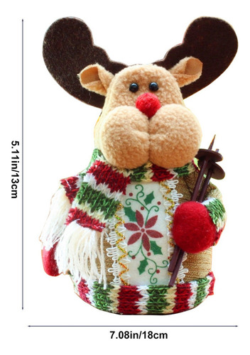 . Set De Decoración Festiva Con Adornos Navideños Con Renos