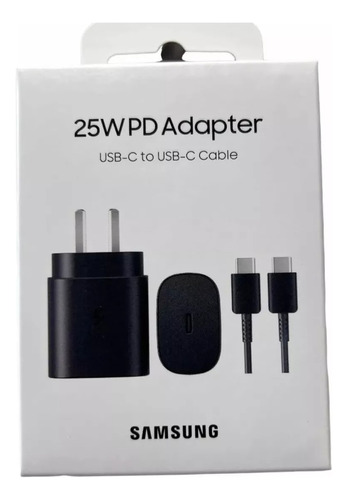 Cargador Samsung 25w Usb C S21 Ultra S22 Original + Cable C