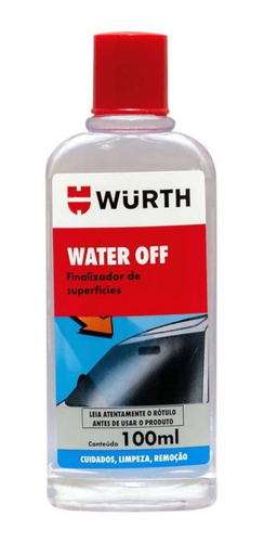 Cristalizador Vidros Wurth Water Off 100ml Impermeabilizante