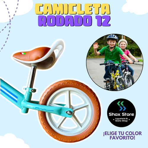 Camicleta Fiat 500 Bicicleta Sin Pedales Rodado 12 Infantil