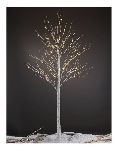 Árbol De Luces Led Abedul Blanco Decoración 2.5 Mts.