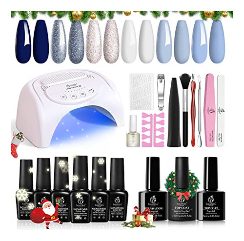 Kit De Esmalte De Gel De Esmalte Con U V Led Luz 48w Lvqpb