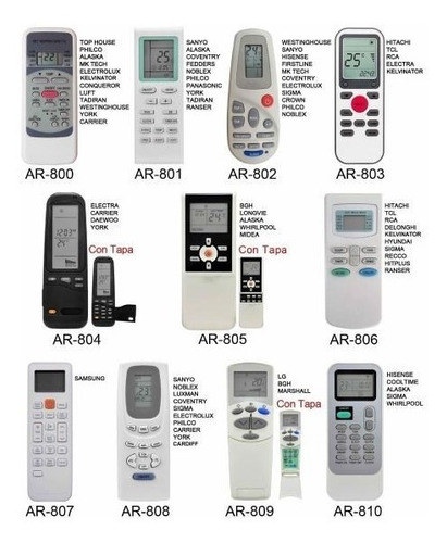 Control Remoto Ar809 Aire Acondicionado LG Bgh Marshall