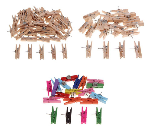 Mini Pinzas De Madera Para Ropa 2 Piezas