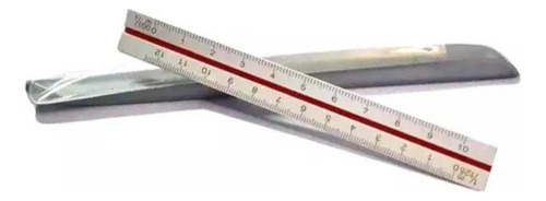 Escalímetro 10cm De Aluminio 1/125 1/100 1/25 1/50 1/10 1/20