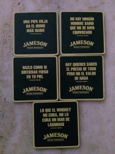 5 Posavasos Whisky Jameson Doble Faz