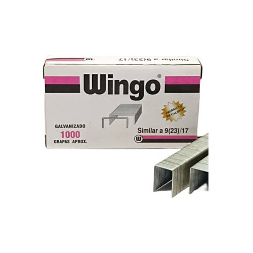 Caja De Grapas Wingo Semi Industrial 23/17 1000 Pcs