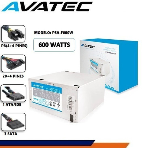 Fuentes De Poder Avatec -  600 Watts