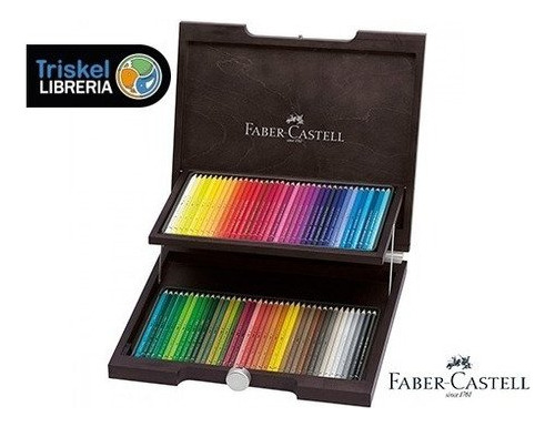 Lapices De Color Faber Castell Policromos Valija Madera 72u