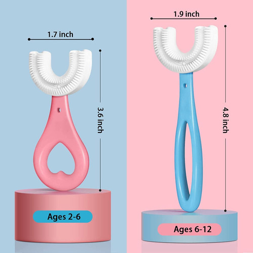 Hesiming U Shaped Toothbrush Kids,food Grade Soft Silicone B