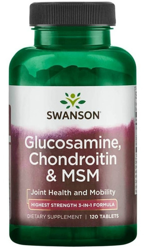 Glucosamine Chondroitin MSM Swanson 120 Tabletas