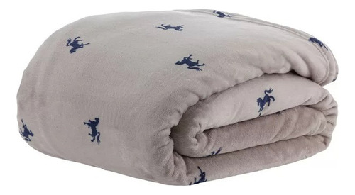 Cobertor Manta Vintage Toque Seda Estampado Queen 220x240cm Cor Bege Desenho Do Tecido Bolt